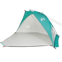 vidaXL Tenda da Spiaggia Verde Mare 268x223x125 cm Taffetà 185T