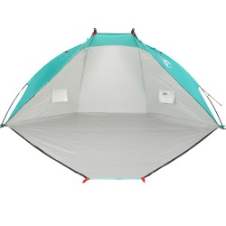 vidaXL Tenda da Spiaggia Verde Mare 268x223x125 cm Taffetà 185T