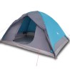 vidaXL Tenda da Campeggio 6 Persone Blu 348x340x190 cm Taffetà 190T