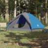 vidaXL Tenda da Campeggio 6 Persone Blu 348x340x190 cm Taffetà 190T