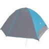 vidaXL Tenda da Campeggio 6 Persone Blu 348x340x190 cm Taffetà 190T