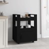 Carrello da Cucina Nero 60x45x80 cm in Legno ingegnerizzato