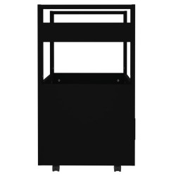 Carrello da Cucina Nero 60x45x80 cm in Legno ingegnerizzato