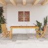 vidaXL Tavolo da Pranzo da Giardino 180x90x75 cm Legno Massello Acacia