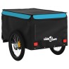 vidaXL Rimorchio da Bici Nero e Blu 45 kg in Ferro