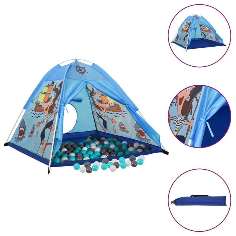   Tenda da Gioco per Bambini Blu con 250 Palline 120x120x90 cm