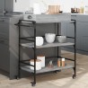 vidaXL Carrello Cucina Grigio Sonoma 81,5x41x92,5 cm Legno Multistrato