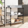 vidaXL Carrello Cucina Grigio Sonoma 81,5x41x92,5 cm Legno Multistrato