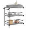 vidaXL Carrello Cucina Grigio Sonoma 81,5x41x92,5 cm Legno Multistrato