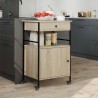 vidaXL Carrello da Cucina Rovere Sonoma 56x43x89,5cm Legno Multistrato