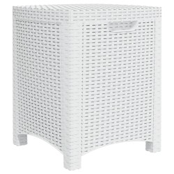   Baule da Giardino 39x39x46 cm in Rattan PP Bianco