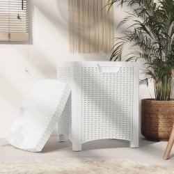   Baule da Giardino 39x39x46 cm in Rattan PP Bianco