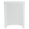   Baule da Giardino 39x39x46 cm in Rattan PP Bianco