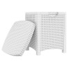   Baule da Giardino 39x39x46 cm in Rattan PP Bianco