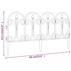 vidaXL Bordi per Prato 17 pz Bianchi 10 m in PP