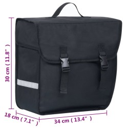 vidaXL Borsa Singola Bicicletta Impermeabile per Portapacchi 21 L Nero