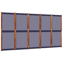 vidaXL Divisorio a 5 Pannelli Blu Scuro 350x180 cm