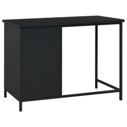   Scrivania Industriale con Cassetti Nera 105x52x75 cm in Acciaio