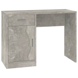   Scrivania Cassetto Grigio cemento 100x40x73cm Legno ingegnerizzato