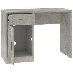   Scrivania Cassetto Grigio cemento 100x40x73cm Legno ingegnerizzato