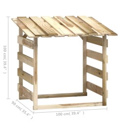   Pergole con Tetto 4 pz 100x90x100 cm Legno di Pino Impregnato