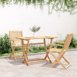 vidaXL Tavolo da Giardino Pieghevole 110x55x75cm Legno Massello Acacia