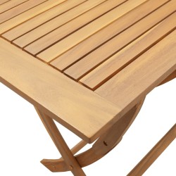 vidaXL Tavolo da Giardino Pieghevole 110x55x75cm Legno Massello Acacia