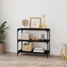   Mobile Porta Libri Nero 80x33x70,5 cm Legno ingegnerizzato Acciaio