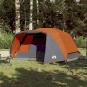 vidaXL Tenda Campeggio 6Persone Grigia e Arancione 412x370x190 Taffetà