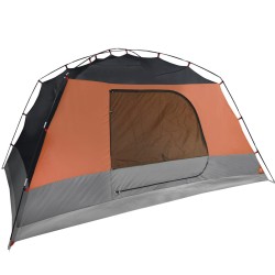 vidaXL Tenda Campeggio 6Persone Grigia e Arancione 412x370x190 Taffetà