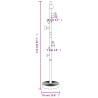 vidaXL Appendiabiti Bianco 172 cm in Ferro Verniciato a Polvere