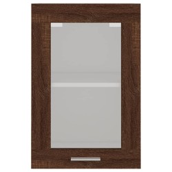 Pensile Vetro Rovere Marrone 40x31x60 cm Legno ingegnerizzato