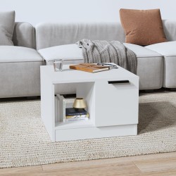   Tavolino da Salotto Bianco 50x50x36 cm in Legno ingegnerizzato