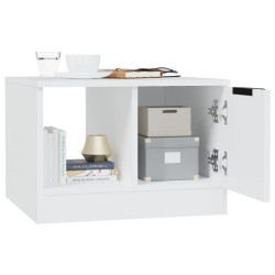   Tavolino da Salotto Bianco 50x50x36 cm in Legno ingegnerizzato