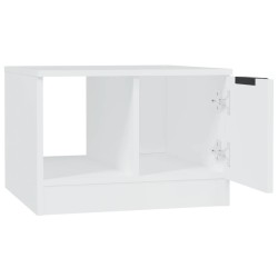   Tavolino da Salotto Bianco 50x50x36 cm in Legno ingegnerizzato