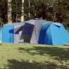 vidaXL Tenda da Campeggio 12 Persone Blu 840x720x200 cm Taffetà 185T