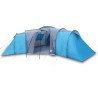 vidaXL Tenda da Campeggio 12 Persone Blu 840x720x200 cm Taffetà 185T