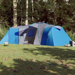 vidaXL Tenda da Campeggio 12 Persone Blu 840x720x200 cm Taffetà 185T