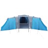 vidaXL Tenda da Campeggio 12 Persone Blu 840x720x200 cm Taffetà 185T