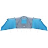 vidaXL Tenda da Campeggio 12 Persone Blu 840x720x200 cm Taffetà 185T