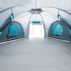 vidaXL Tenda da Campeggio 12 Persone Blu 840x720x200 cm Taffetà 185T