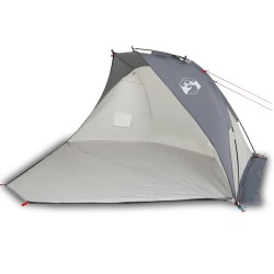 vidaXL Tenda da Spiaggia Grigia 268x223x125 cm Taffetà 185T