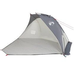 vidaXL Tenda da Spiaggia Grigia 268x223x125 cm Taffetà 185T