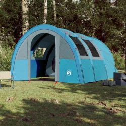 vidaXL Tenda da Campeggio 4 Persone Blu 483x340x193 cm Taffetà 185T