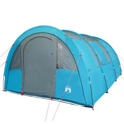 vidaXL Tenda da Campeggio 4 Persone Blu 483x340x193 cm Taffetà 185T