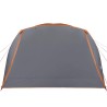 vidaXL Tenda Campeggio 4Persone Grigia e Arancione 350x280x155 Taffetà