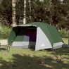 vidaXL Tenda da Campeggio 4 Persone Verde 350x280x155 cm Taffetà 190T