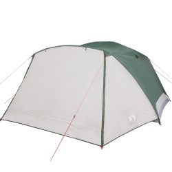 vidaXL Tenda da Campeggio 4 Persone Verde 350x280x155 cm Taffetà 190T