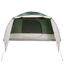 vidaXL Tenda da Campeggio 4 Persone Verde 350x280x155 cm Taffetà 190T