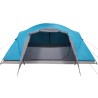 vidaXL Tenda da Campeggio 8 Persone Blu 360x430x195 cm Taffetà 190T